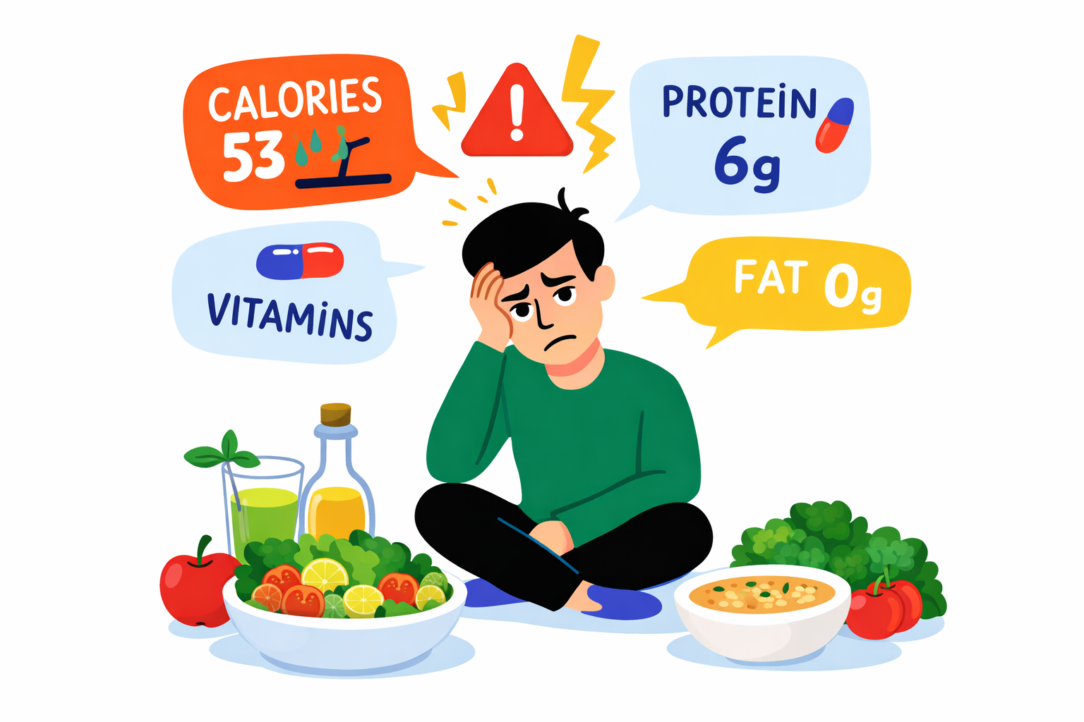 Орторексия — навязчивое стремление к правильному питанию: человек считает калории и нутриенты