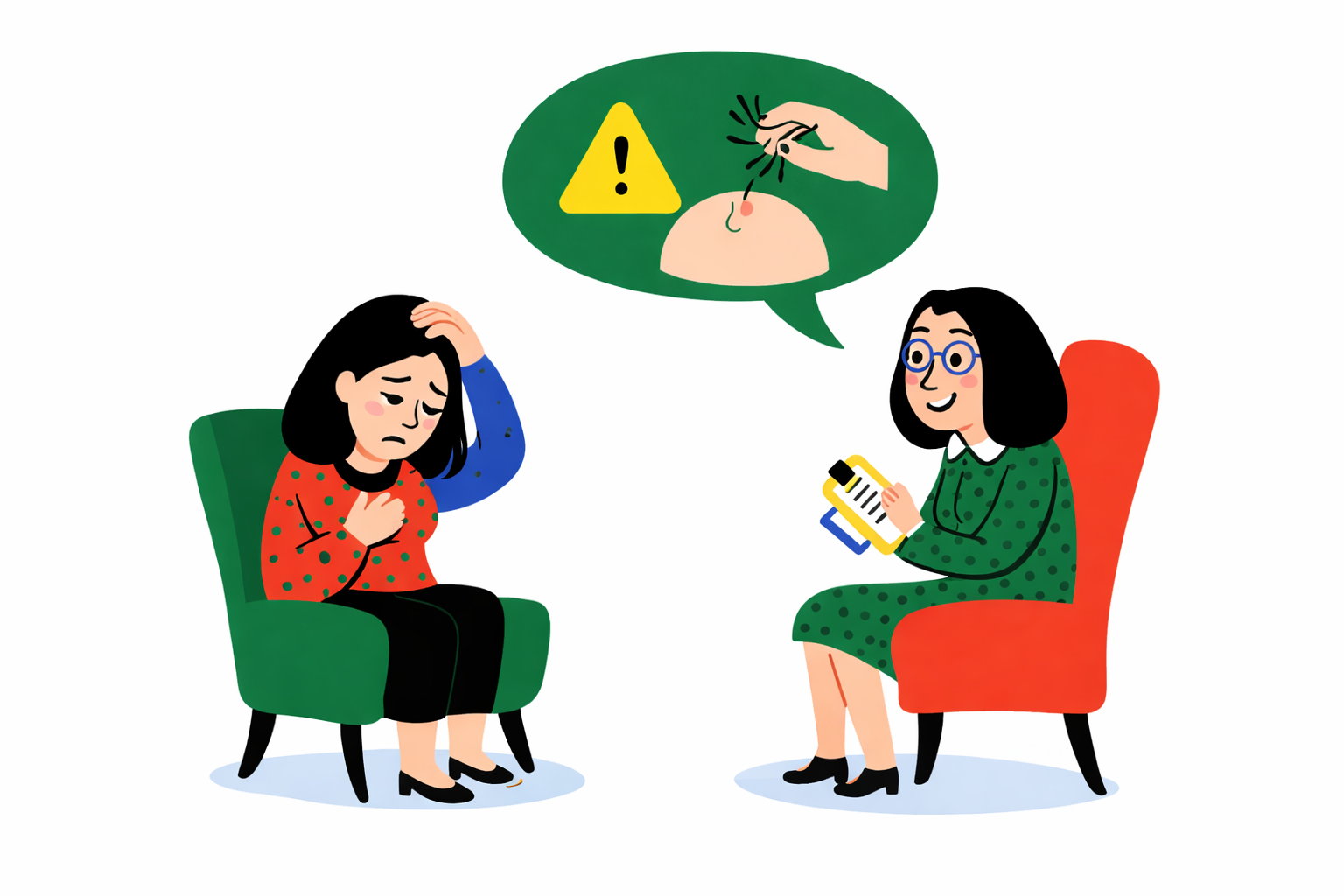 Причини трихотиломанії — стрес, тривога, генетика